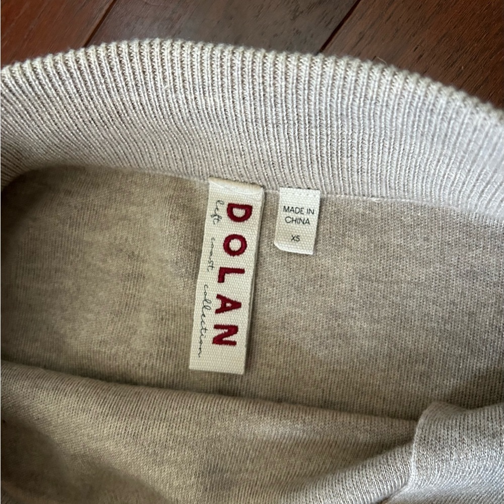 $148 Anthropologie Dolan Blanche Sweater MIDI asymmetrical skirt beige size XS - Picture 12 of 14